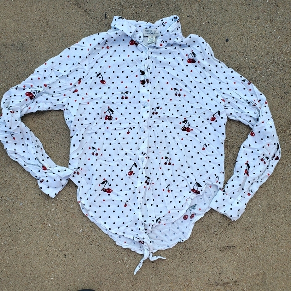 Midnight Sky Long Sleeve Button Down Top sz Small - Picture 1 of 3